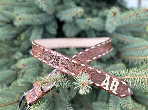 Personalized Hand Tooled Full Grain Leather Western Belt Etsy