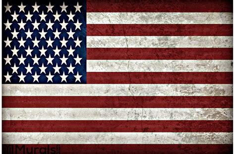 Rustic American Flag Wall Mural