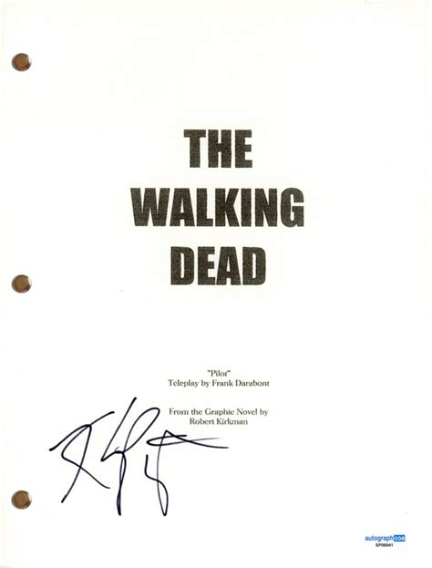 Khary Payton "The Walking Dead" Signed Autograph Full Pilot Script ...
