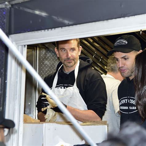 Bradley Cooper serves Philly cheesesteaks at his new food truck as part