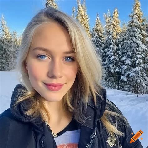 Portrait Of A Blonde Girl In Traditional Attire
