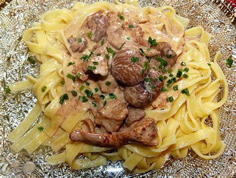 Tagliatelles Aux Girolles Foie Gras Et Chataignes