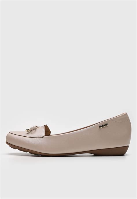 Mocassim Modare Laço Nude Compre Agora Dafiti Brasil