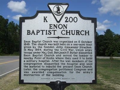 Enon Baptist Church - Virginia Historical Markers on Waymarking.com