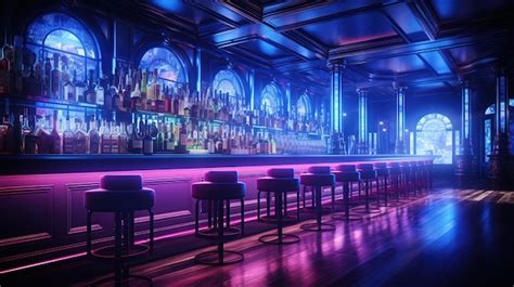 Premium AI Image | nightclub with bright lights