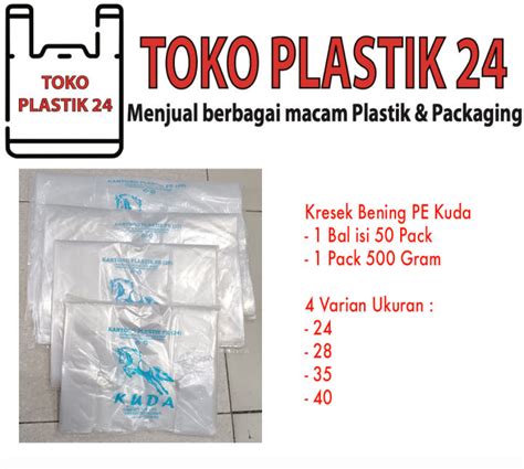 Kantong Plastik Kresek Hd Pe Bening Tebal Per Pack Lazada Indonesia