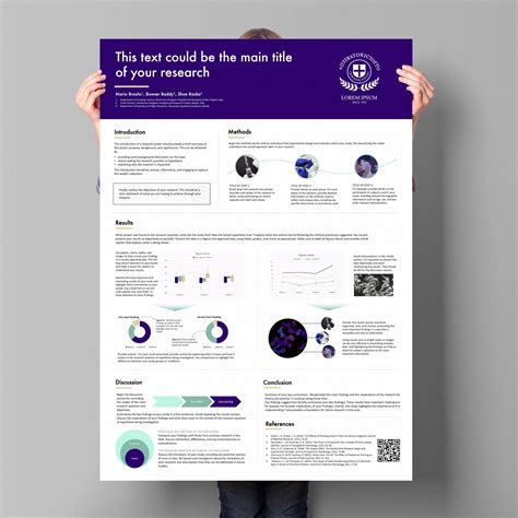 Research Poster Template Powerpoint For Scientific Conference A0