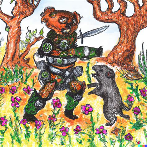 Kenna Dalle A Quokka In A Full Suit Of Armor Having A Brutal