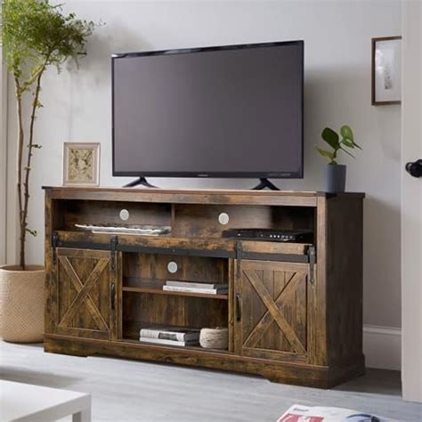 Hoomhibiu Farmhouse Tv Stand For Inch Tv Tall Highboy