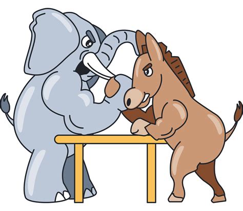 republican elephant versus democratic donkey 49015292 PNG