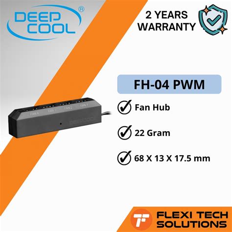 DEEPCOOL FH-04 PWM Fan Hub For PC Desktop – Flexi Tech