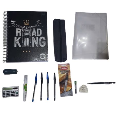 Kit Combo Material Escolar Masculino Ensino M Dio Faculdade Submarino