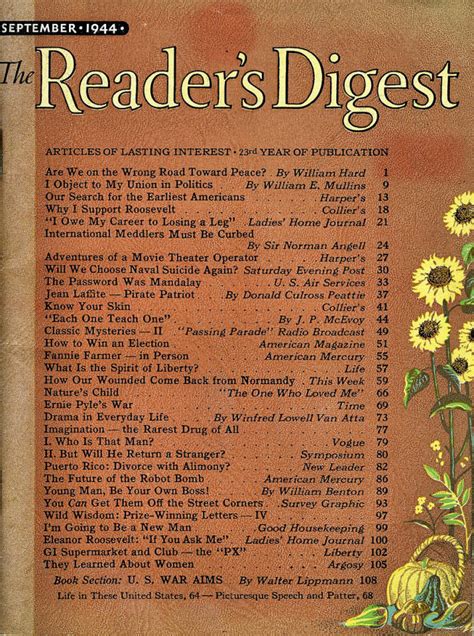 Readers Digest September 1944 At Wolfgangs