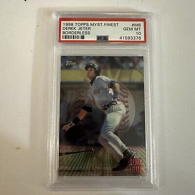 1998 Topps Mystery Finest Derek Jeter M8 Borderless PSA 10 Low Pop