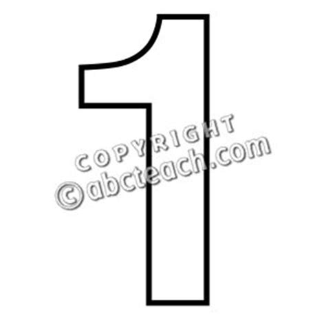 Free Number 1 Outline Cliparts, Download Free Number 1 Outline Cliparts png images, Free ...