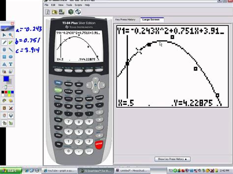 Quadratic Regression TI 84 Avi YouTube