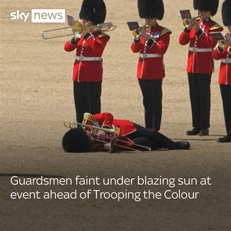 Sky News On Twitter Guardsmen Faint Under The Blazing Sun At An Event