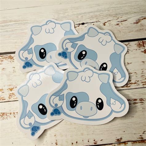 STICKER Large Blueberry Cow Aesthetic Stickers Dairy Cow Etsy