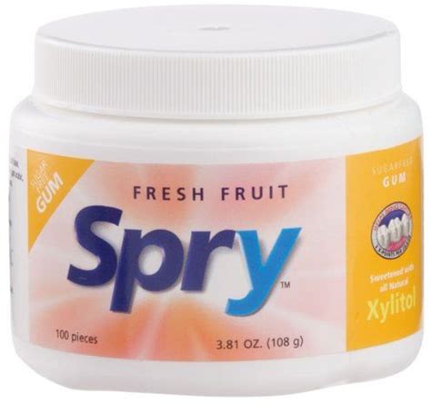 Spry Fresh Natural Xylitol Chewing Gum Dental Defense System Aspartame Free Sugar Free Gum