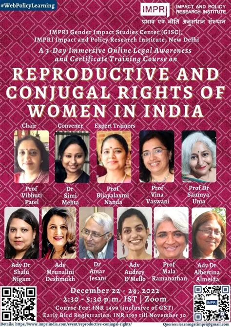 Participants List And Details Reproductive And Conjugal Rights Of Women