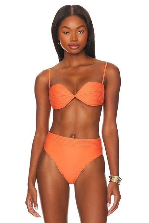 Shani Shemer Sandra Bikini Top In Orange Lyst