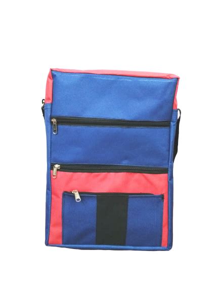 Red Blue Rexine Travel Bag Size Dimension 15 X 11 X 5 Inches At Rs