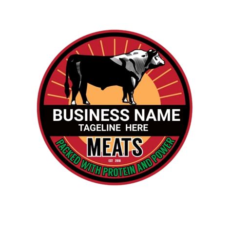 Restaurant Logo Meat Logo Template Postermywall