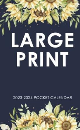 Amazon Large Print Pocket Calendar Year Monthly