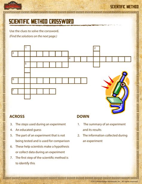 Scientific Method Crossword