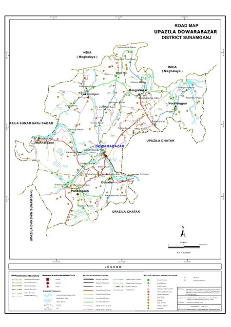 Mouza Map & 3 Detailed Maps of Dowarabazar Upazila, Sunamganj ...