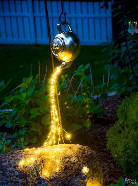 48 Inspiring Backyard Lighting Ideas Solar Lights Diy Whimsical Garden Diy Backyard