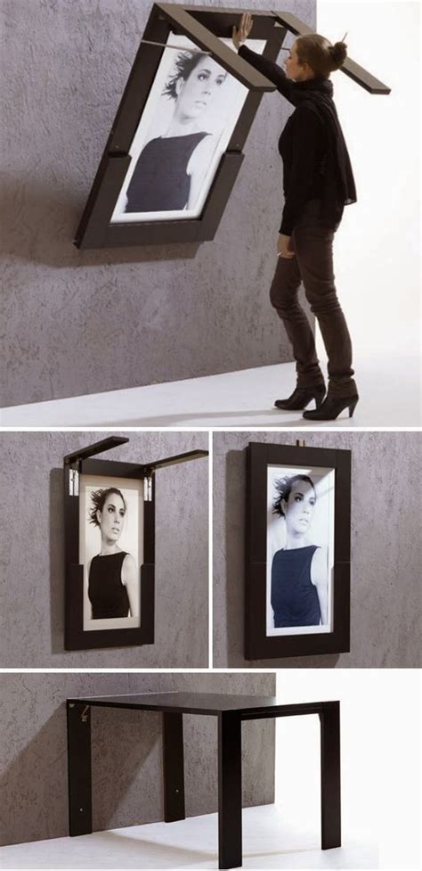 picture/table combo: | Creative furniture, House design, Small spaces