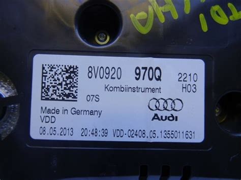 Vagecu Vag Ecu 8V0920970Q AUDİ A3 GÖSTERGE PANELİ