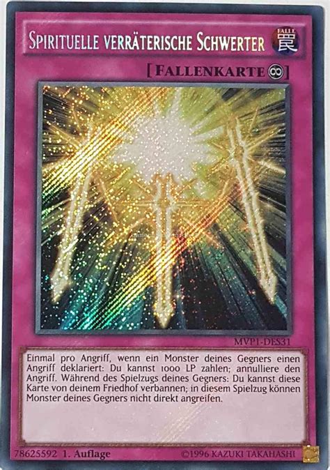 yu gi oh MVP1 DES31 Spirituelle verräterische Schwerter Secret Rare 1