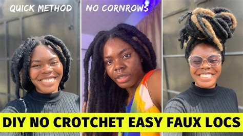 Diy Detailed Faux Locs Tutorial Wrapping Method No Crochet Beginner Friendly 4c Freeform