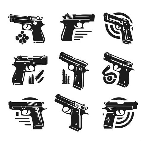 Premium Vector Set Of Gun Logo Vector