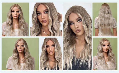 Haircube Long Ombre Blonde Lace Front Wigs For Women Natural Wavy