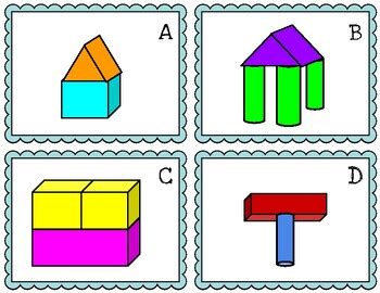 2D-3D Composite Shape Task Cards by Educating with Essary | TPT