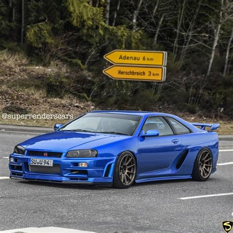 Mid Engined R34 Skyline Gt R Rendering Almost Looks Like A Real Classic Autoevolution