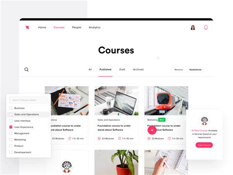 Dribbble Courses Screen By Brucira Design