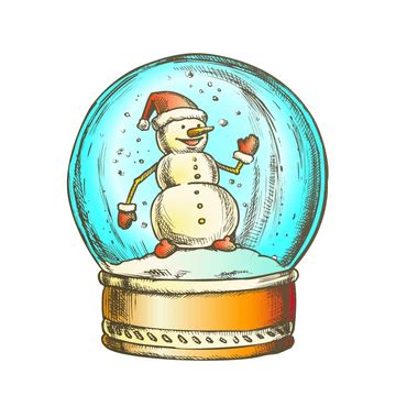 Snow Globe With Deer Souvenir Hand Drawn Vector Snow Globe Deer Png