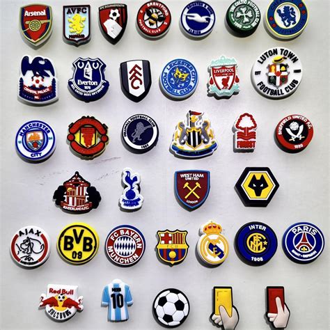 Football Crocs Charms Jibbitz Premier League Teams Depop