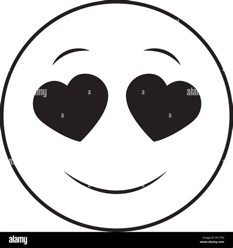 Smiley Emoticones grande sentimiento de amor ilustración vectorial en