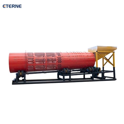 Eterne Clay Alluvial Sand Placer Gold Mining Washing Trommel Rotary