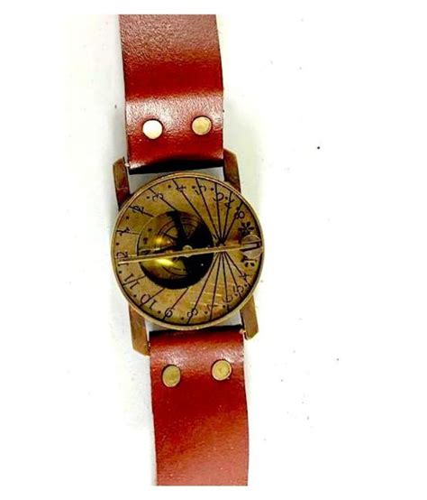 Robin Export Company Antique Steampunk Wrist Brass Compass And Sundial