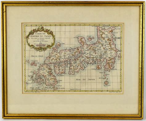 At Auction Antique Japan Map Carte De L Empire Du Japon Bellin 1752