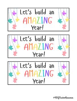 Let S Build Tags By KDG Teacher Resources TPT