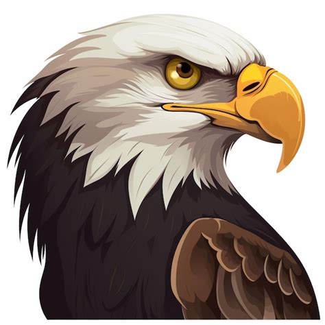 Premium AI Image Illustration Of A Bald Eagle With Yellow Eyes And A