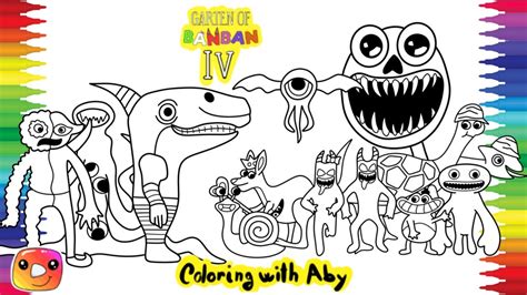 Garten Of Banban 4 Coloring Pages Color All New Monsters Ncs Music Youtube