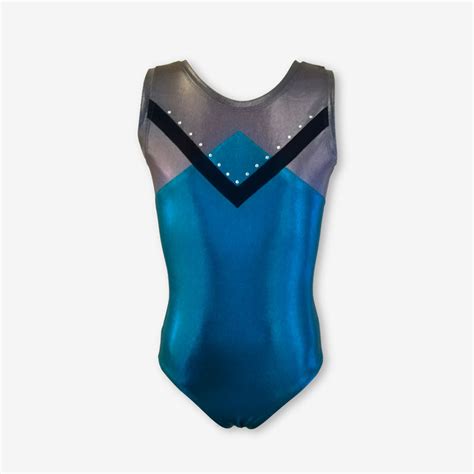 Defy Teal Leotard Front Tick Tock Designs